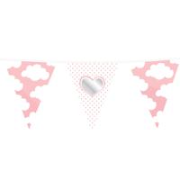 Haza Witbaard Vlaggenlijn baby meisje, 10mtr.