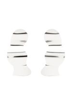 Issey Miyake boucles d'oreilles ondulées à fini poli - Argent