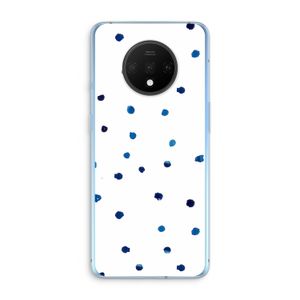 Blauwe stippen: OnePlus 7T Transparant Hoesje