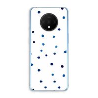 Blauwe stippen: OnePlus 7T Transparant Hoesje