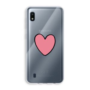 Hartje: Samsung Galaxy A10 Transparant Hoesje