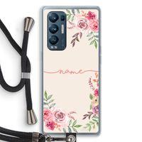 Rozen: Oppo Find X3 Neo Transparant Hoesje met koord