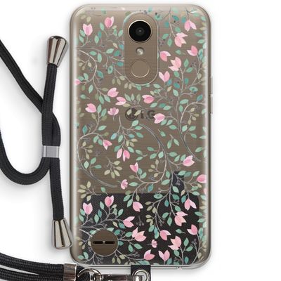 Sierlijke bloemen: LG K10 (2017) Transparant Hoesje met koord