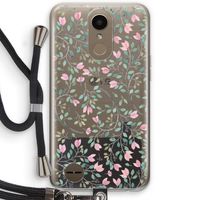 Sierlijke bloemen: LG K10 (2017) Transparant Hoesje met koord