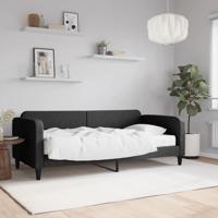 Slaapbank met matras 90x200 cm stof zwart