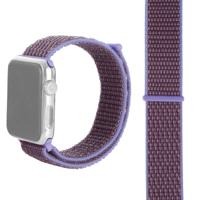 Eenvoudige mode nylon horloge band voor Apple horloge serie 4 & 3 & 2 & 1 42mm & 44mm met Magic stick (licht paars)