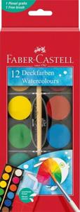 Waterverf Faber-Castell 12 kleuren met penseel