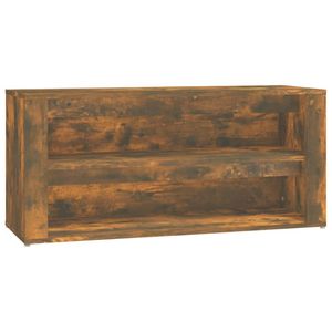 vidaXL Schoenenrek 100x35x45 cm bewerkt hout gerookt eikenkleurig