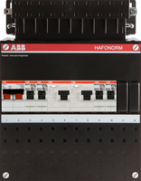 ABB Groepenkast 1 fase 4 groepen 2 aardlekschakelaars 30mA hoofdschakelaar 40A HAD3232-22+H42 22x22