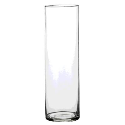 Mica Decorations Vaas - cilinder - helder glas - D9 x H30 cm - Bloemenvaas