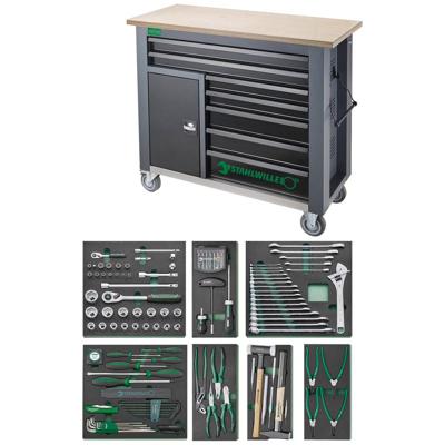 Stahlwille 98830194 Mobiele werkbank incl. 161-delig Premium-gereedschapsassortiment 7 lades (b x h x d) 1150 x 1045 x 500 mm