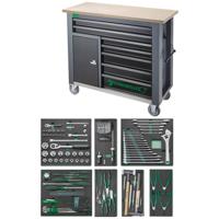 Stahlwille 98830194 Mobiele werkbank incl. 161-delig Premium-gereedschapsassortiment 7 lades (b x h x d) 1150 x 1045 x 500 mm