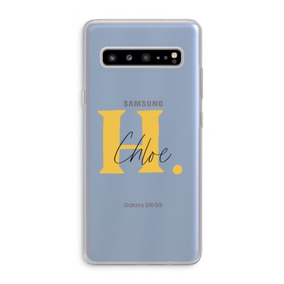 Amber Script: Samsung Galaxy S10 5G Transparant Hoesje