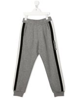 Moncler Enfant pantalon de jogging en maille intarsia - Gris