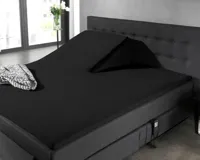 Dreamhouse Splittopper Katoen Hoeslaken Zwart 180 x 220 cm
