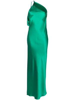 Michelle Mason robe mi-longue à design asymétrique à une épaule - Vert