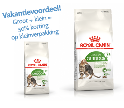 Royal Canin Outdoor 7+ kattenvoer 10kg + 4kg vakantiebundel