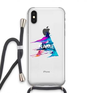 Abstract Spectrum: iPhone XS Transparant Hoesje met koord