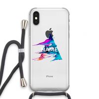 Abstract Spectrum: iPhone XS Transparant Hoesje met koord