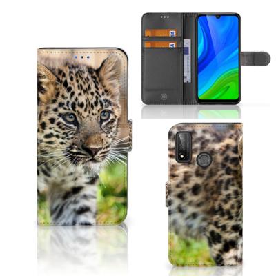 Huawei P Smart 2020 | Telefoonhoesje | Met pasjeshouder | Baby Luipaard