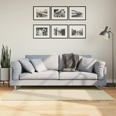 VidaXL Vloerkleed huarte laagpolig zacht wasbaar 80x150 cm crème