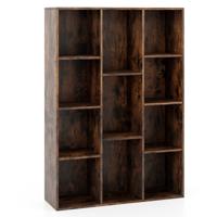 Boekenkast met 11 Vakken Boekenkast Bureau rek Cube rek 74 x 24 x 106 cm Koffie Boekenkast met 11 Vakken Boekenkast Bureau rek Cube rek 74 x 24 x 106 cm Koffie