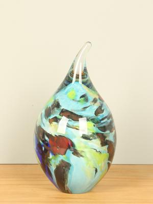 Glazen druppel lagoon, 20 cm