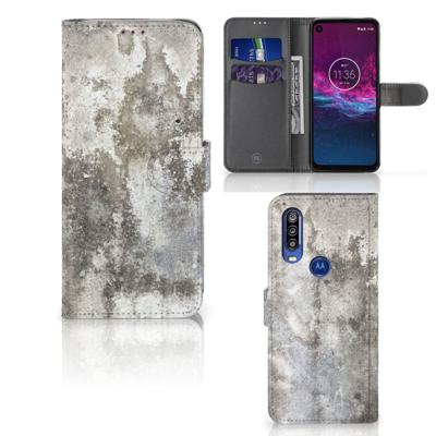 Motorola One Action | Bookcase | Beton Print