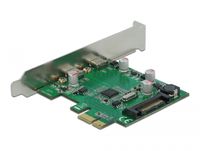 DeLOCK PCI Express x1 Card to 2 x external SuperSpeed USB (USB 3.2 Gen 1) USB Type-C™ female interfacekaart/-adapter Intern USB 3.2 Gen 1 (3.1 Gen 1) - thumbnail