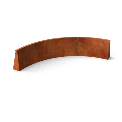 Fronta Keerwanden cortenstaal binnenbocht L150 x B150 x H20 cm - Geroba