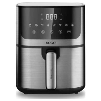 SOGO Human Technology FRE-SS-10880 Airfryer 5 l 1400 W RVS, Zwart