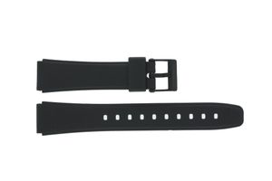Casio horlogeband W-78-1 / W-79B-1AVQ /10222860 Silicoon Zwart 17mm