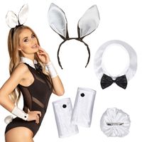 Sexy Bunny set wit/zwart