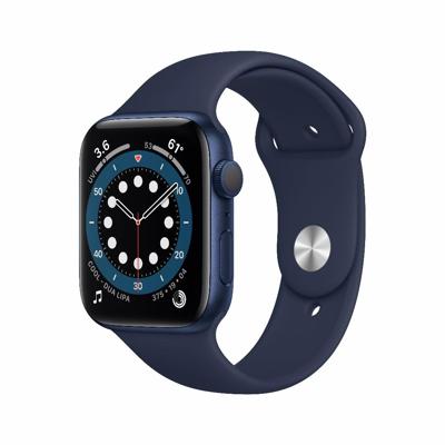 Refurbished Watch Series 6 44mm Blauw Sportbandje Zichtbaar gebruikt Ja