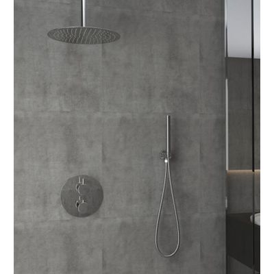 Regendouche set SaniClear Talpa | Inbouw | 30 cm | Thermostaatkraan | 2-weg | Rond | Chroom
