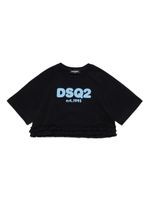 DSQUARED2 KIDS t-shirt volanté à logo imprimé - Noir