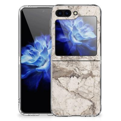 Samsung Galaxy Z Flip 5 | TPU | Siliconen hoesje | Marmer Beige
