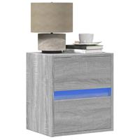 Nachtkastjes met LED's 2 st wandgemonteerd grijs sonoma eiken