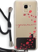 Kusjes: Samsung Galaxy J6 (2018) Transparant Hoesje met koord