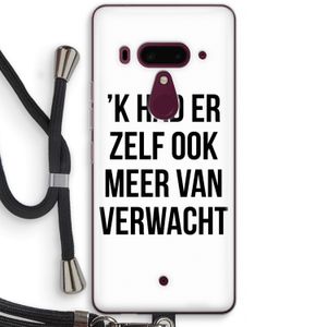 Meer verwacht: HTC U12+ Transparant Hoesje met koord