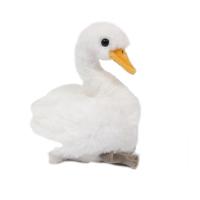 Knuffeldier Zwaan - zachte pluche stof - wit - premium kwaliteit knuffels - Vogels - 18 cm