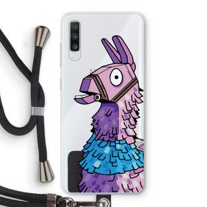 Lama: Samsung Galaxy A70 Transparant Hoesje met koord
