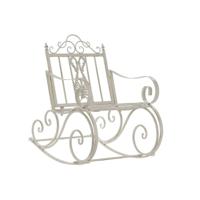 Schommelstoel DKD Home Decor Metaal Aluminium Wit (63 x 89 x 92 cm)