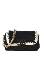 CHANEL Pre-Owned sac porté épaule Crochet Flap médium - Noir - thumbnail