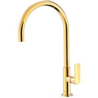 Wastafelkraan Tres Loft | Opbouw | Draaibare uitloop | Mengkraan | Hoog model | 1-hendel | Rond | 24k Goud glans