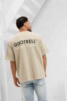 Quotrell Elevate T-Shirt Heren Beige/Wit - Maat XL - Kleur: Beige | Soccerfanshop