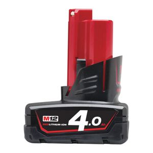 Milwaukee M12 B4 Accu (12 V / 4.0Ah Redlithium-Ion) - 4932430065