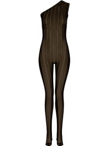 Dolce & Gabbana combinaison en jacquard à design à une épaule - Noir