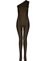 Dolce & Gabbana combinaison en jacquard à design à une épaule - Noir