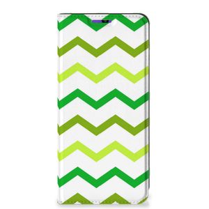 Samsung Galaxy A22 4G | M22 Hoesje met Magneet Zigzag Groen